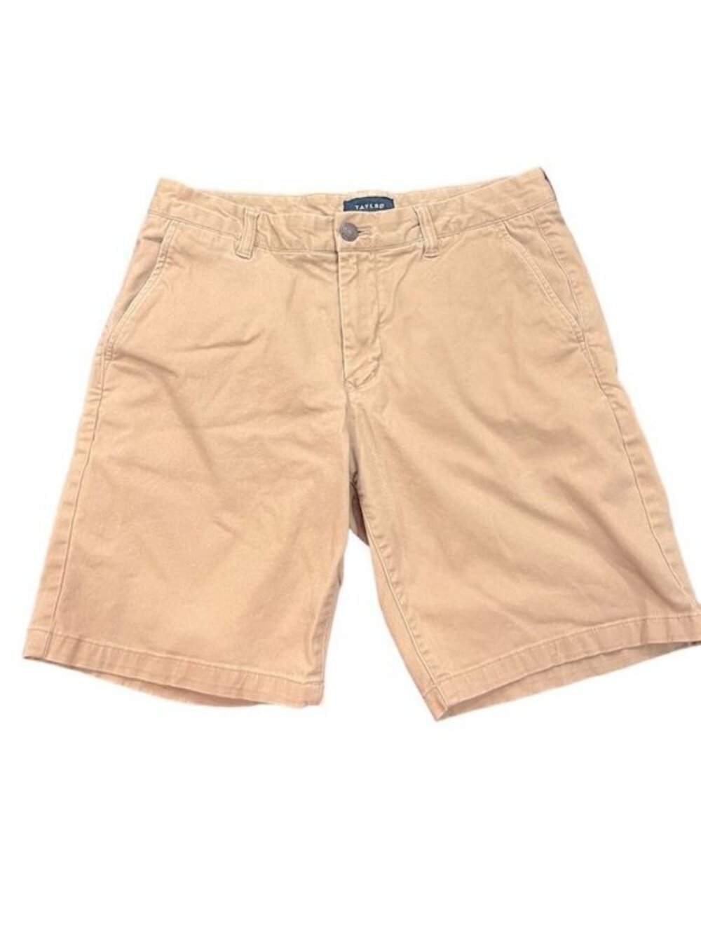 Taylrd Men’s Shorts Size 32 Tan Slim Fit Chino Shorts Flat Front Cotton Blend